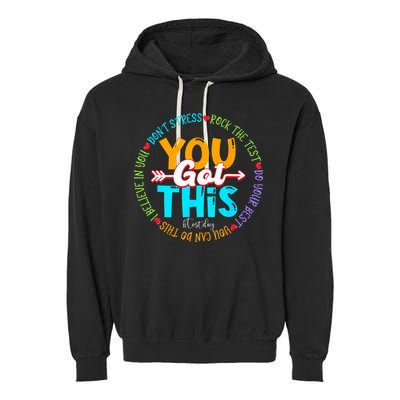 Test Day Rock The Test Teacher Testing Day You Got This Garment-Dyed Fleece Hoodie