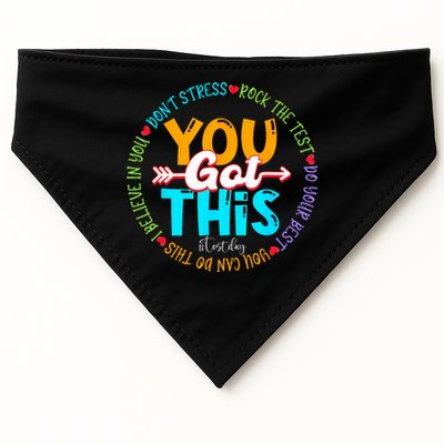 Test Day Rock The Test Teacher Testing Day You Got This USA-Made Doggie Bandana