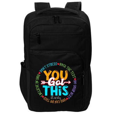 Test Day Rock The Test Teacher Testing Day You Got This Impact Tech Backpack