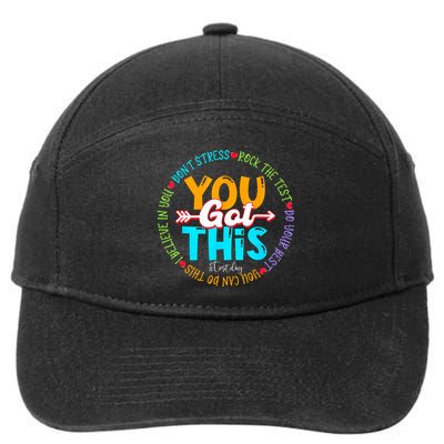 Test Day Rock The Test Teacher Testing Day You Got This 7-Panel Snapback Hat