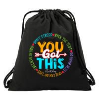 Test Day Rock The Test Teacher Testing Day You Got This Drawstring Bag
