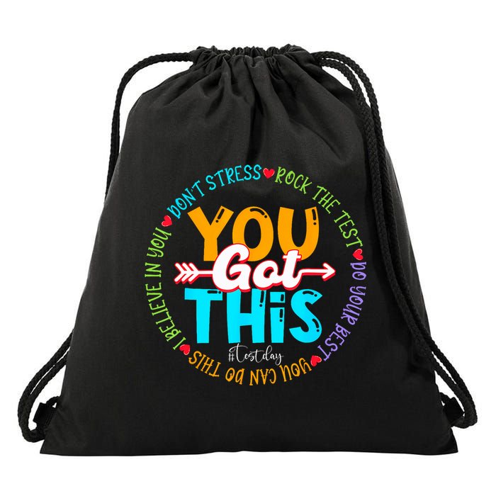 Test Day Rock The Test Teacher Testing Day You Got This Drawstring Bag