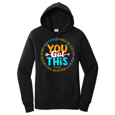 Test Day Rock The Test Teacher Testing Day You Got This Women's Pullover Hoodie
