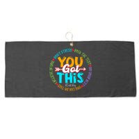 Test Day Rock The Test Teacher Testing Day You Got This Large Microfiber Waffle Golf Towel