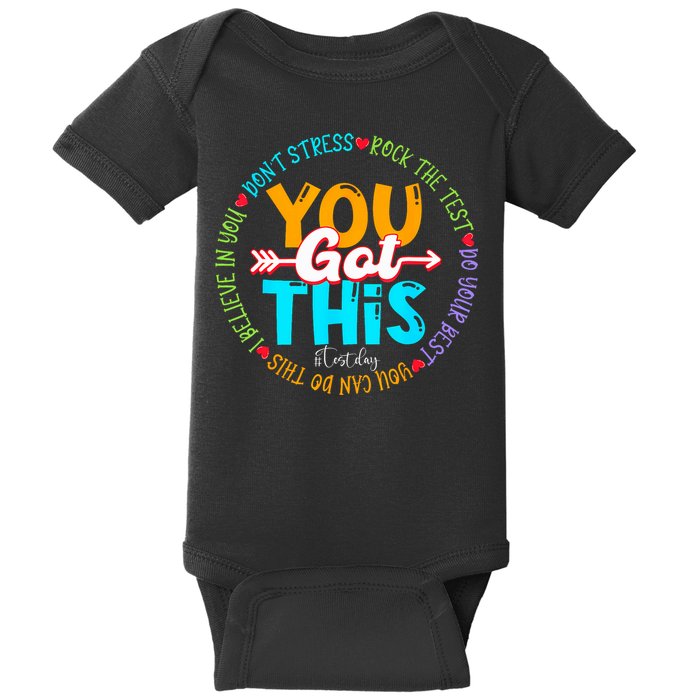 Test Day Rock The Test Teacher Testing Day You Got This Baby Bodysuit