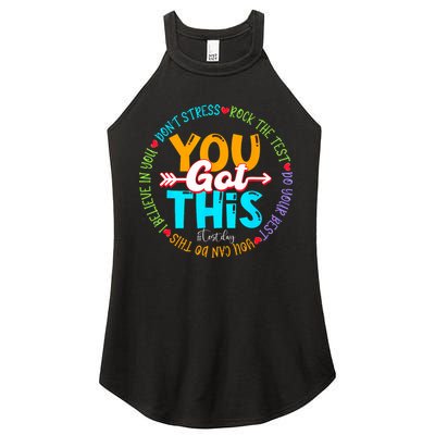Test Day Rock The Test Teacher Testing Day You Got This Women's Perfect Tri Rocker Tank