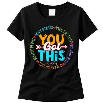 Test Day Rock The Test Teacher Testing Day You Got This Womens T-Shirt