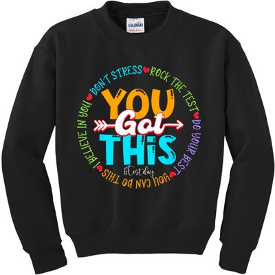 Test Day Rock The Test Teacher Testing Day You Got This Kids Sweatshirt
