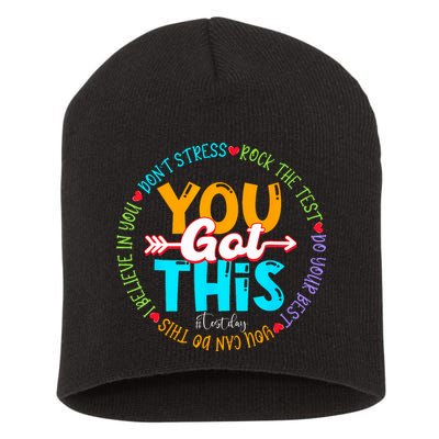 Test Day Rock The Test Teacher Testing Day You Got This Short Acrylic Beanie