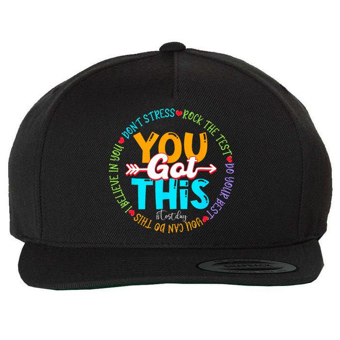 Test Day Rock The Test Teacher Testing Day You Got This Wool Snapback Cap