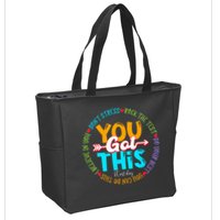 Test Day Rock The Test Teacher Testing Day You Got This Zip Tote Bag