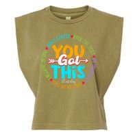 Test Day Rock The Test Teacher Testing Day You Got This Garment-Dyed Women's Muscle Tee