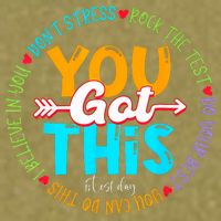 Test Day Rock The Test Teacher Testing Day You Got This Garment-Dyed Women's Muscle Tee