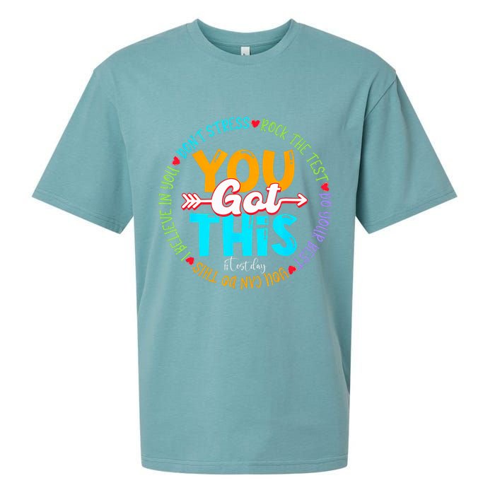 Test Day Rock The Test Teacher Testing Day You Got This Sueded Cloud Jersey T-Shirt