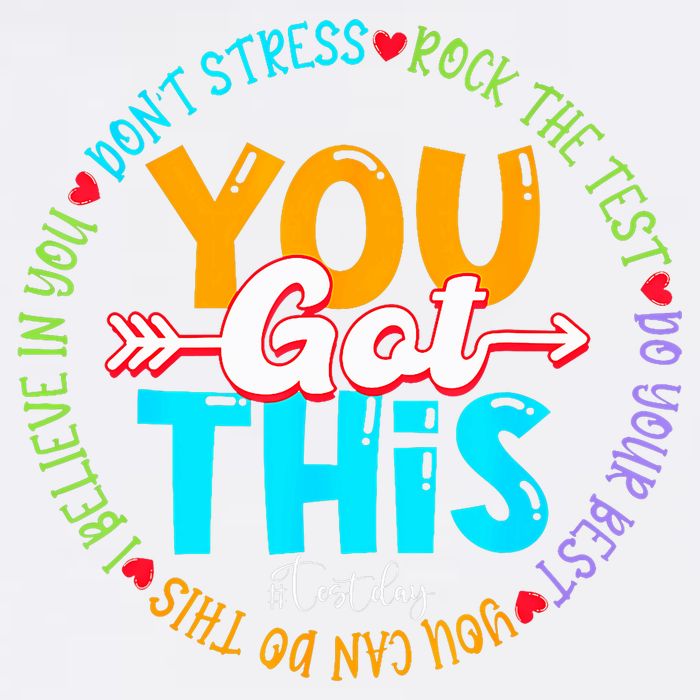 Test Day Rock The Test Teacher Testing Day You Got This Garment-Dyed Sweatshirt