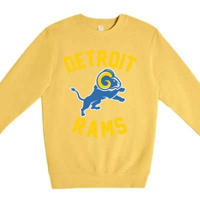 Trending Detroit Rams Logo Premium Crewneck Sweatshirt