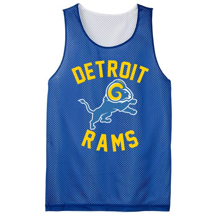 Trending Detroit Rams Logo Mesh Reversible Basketball Jersey Tank