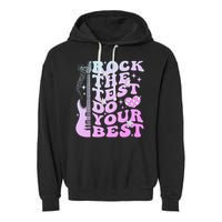 Test Day Rock The Test Do Your Best Testing Day Teacher Garment-Dyed Fleece Hoodie
