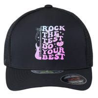Test Day Rock The Test Do Your Best Testing Day Teacher Flexfit Unipanel Trucker Cap