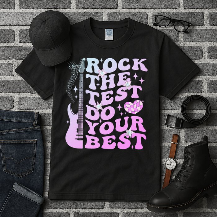 Test Day Rock The Test Do Your Best Testing Day Teacher Tall T-Shirt