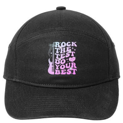 Test Day Rock The Test Do Your Best Testing Day Teacher 7-Panel Snapback Hat