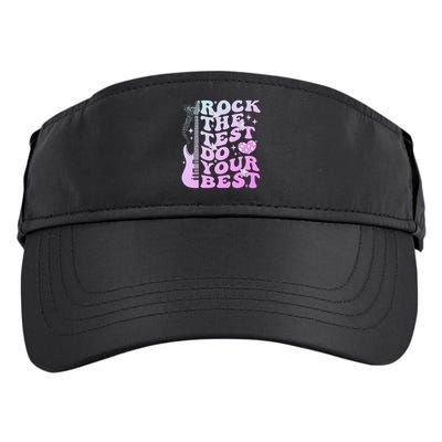 Test Day Rock The Test Do Your Best Testing Day Teacher Adult Drive Performance Visor