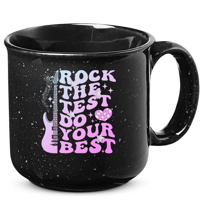 Test Day Rock The Test Do Your Best Testing Day Teacher 15oz Campfire Ceramic Mug