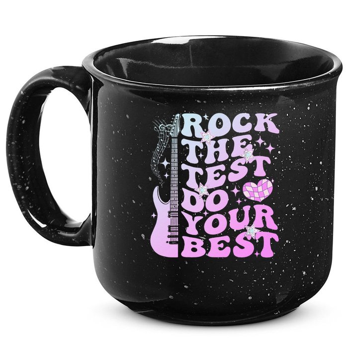 Test Day Rock The Test Do Your Best Testing Day Teacher 15oz Campfire Ceramic Mug