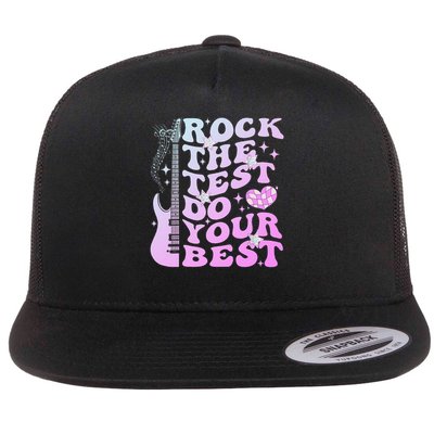 Test Day Rock The Test Do Your Best Testing Day Teacher Flatbill Hat