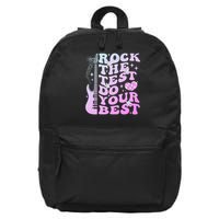 Test Day Rock The Test Do Your Best Testing Day Teacher 16 in Basic Backpack