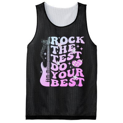 Test Day Rock The Test Do Your Best Testing Day Teacher Mesh Reversible Basketball Jersey Tank