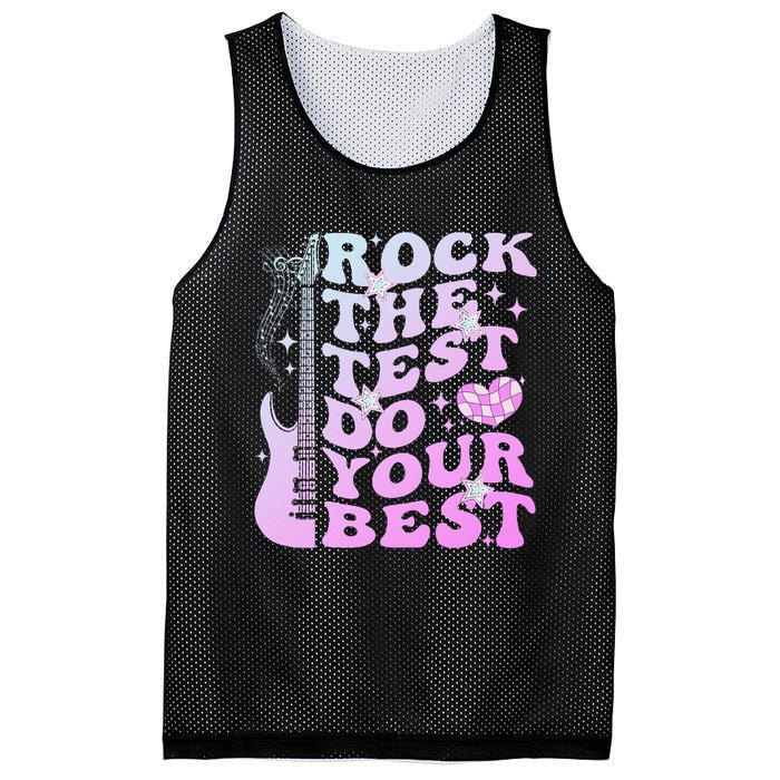 Test Day Rock The Test Do Your Best Testing Day Teacher Mesh Reversible Basketball Jersey Tank