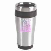Test Day Rock The Test Do Your Best Testing Day Teacher 16oz Travel Tumbler
