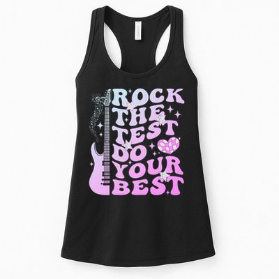 Test Day Rock The Test Do Your Best Testing Day Teacher Womens Tank Top