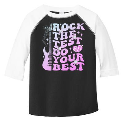 Test Day Rock The Test Do Your Best Testing Day Teacher Toddler Fine Jersey T-Shirt