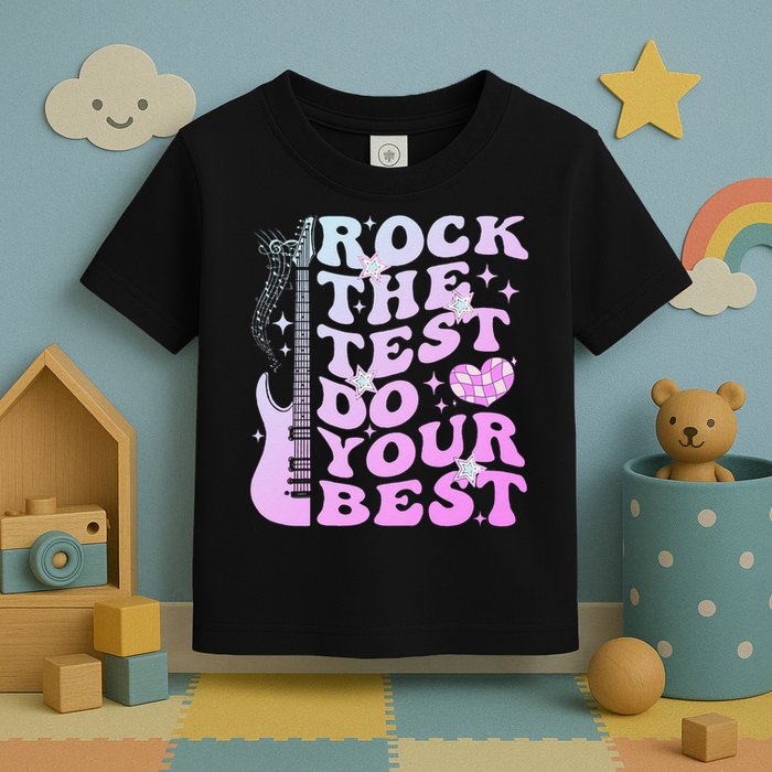 Test Day Rock The Test Do Your Best Testing Day Teacher Toddler T-Shirt