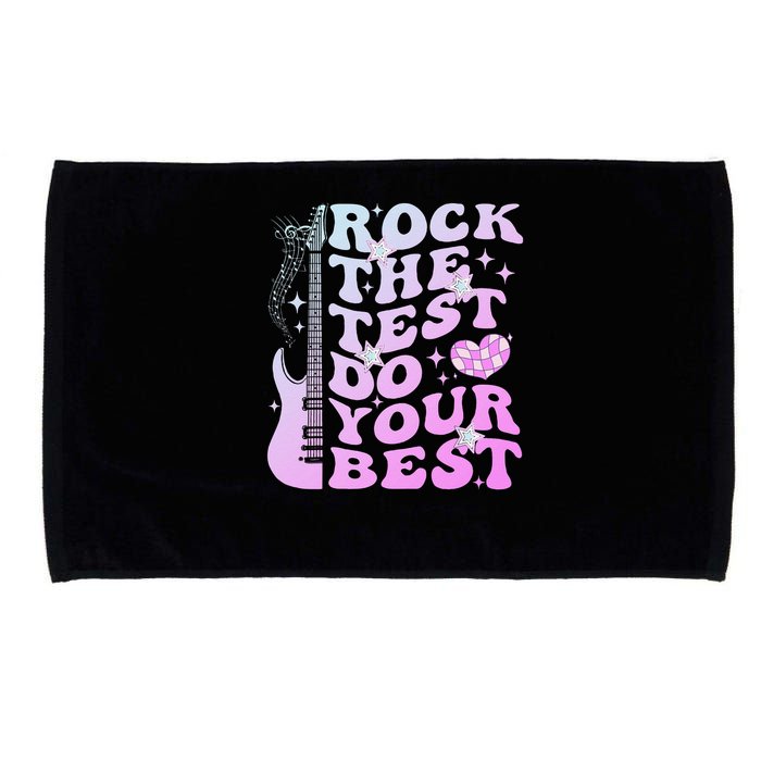 Test Day Rock The Test Do Your Best Testing Day Teacher Microfiber Hand Towel