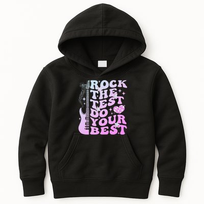 Test Day Rock The Test Do Your Best Testing Day Teacher Kids Hoodie