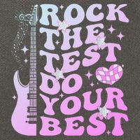 Test Day Rock The Test Do Your Best Testing Day Teacher Cotton Canvas Backpack