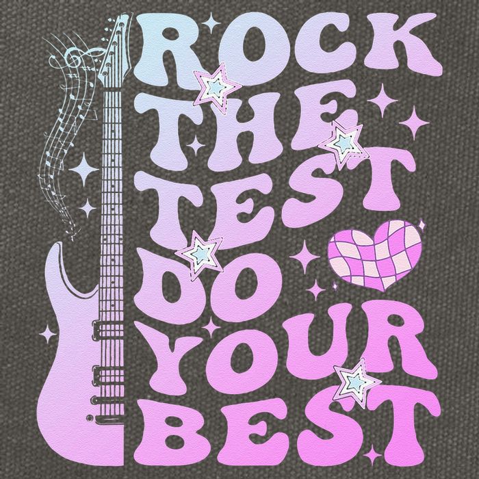 Test Day Rock The Test Do Your Best Testing Day Teacher Cotton Canvas Backpack