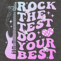 Test Day Rock The Test Do Your Best Testing Day Teacher Vector Backpack