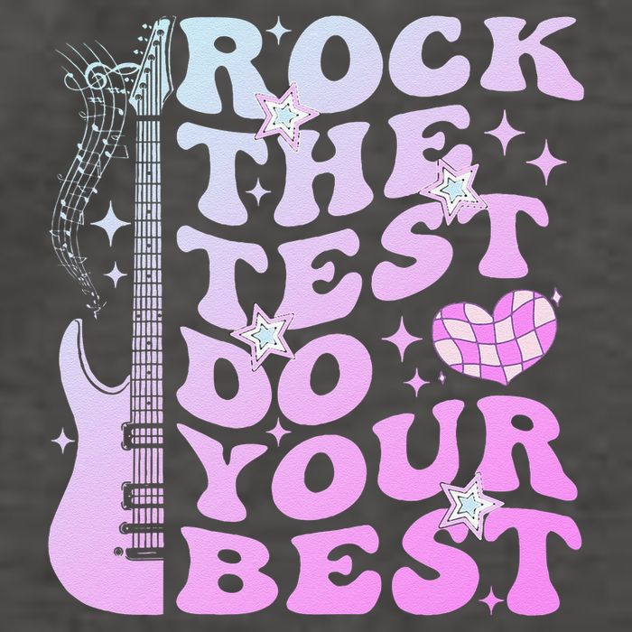 Test Day Rock The Test Do Your Best Testing Day Teacher Vector Backpack