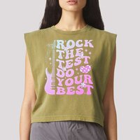 Test Day Rock The Test Do Your Best Testing Day Teacher Garment-Dyed Women's Muscle Tee