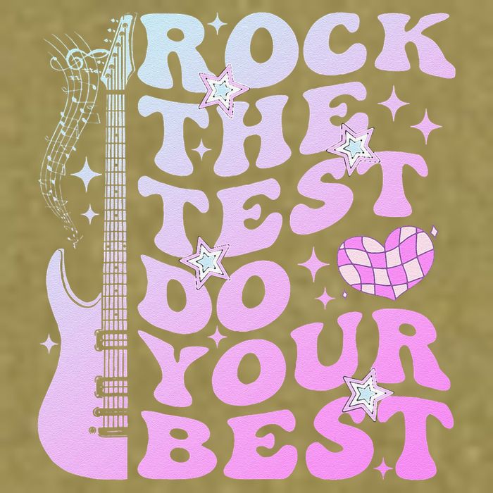 Test Day Rock The Test Do Your Best Testing Day Teacher Garment-Dyed Women's Muscle Tee