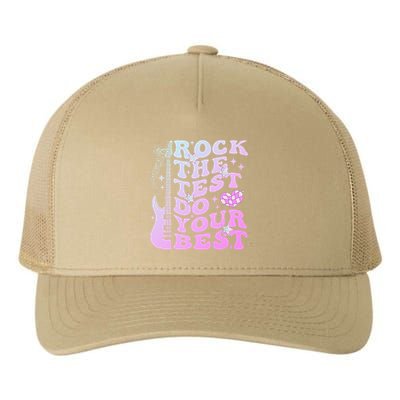 Test Day Rock The Test Do Your Best Testing Day Teacher Yupoong Adult 5-Panel Trucker Hat