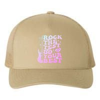Test Day Rock The Test Do Your Best Testing Day Teacher Yupoong Adult 5-Panel Trucker Hat