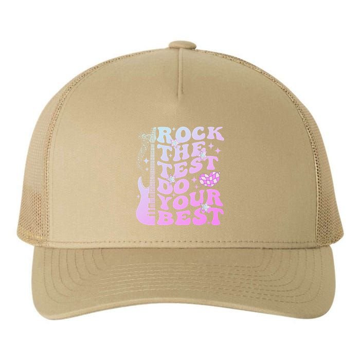 Test Day Rock The Test Do Your Best Testing Day Teacher Yupoong Adult 5-Panel Trucker Hat