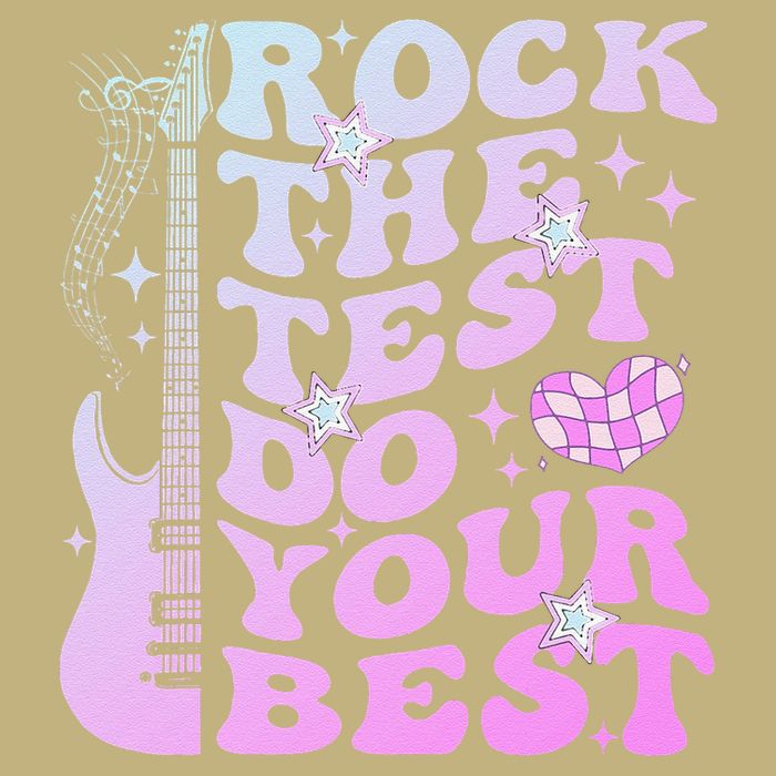 Test Day Rock The Test Do Your Best Testing Day Teacher Button