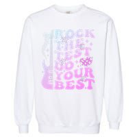 Test Day Rock The Test Do Your Best Testing Day Teacher Garment-Dyed Sweatshirt