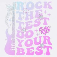 Test Day Rock The Test Do Your Best Testing Day Teacher Garment-Dyed Sweatshirt